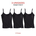 BLUSA REGATA  COM SUTIÃ EMBUTIDO (COMPRE 1 LEVE 3)