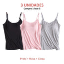 REGATA COM SUTIÃ EMBUTIDO (COMPRE 1 LEVE 3)
