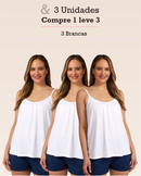 REGATA COM SUTIÃ EMBUTIDO (COMPRE 1 LEVE 3)