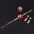 Conjunto de Colar Anel Brinco e Pulseira Crystal Clear